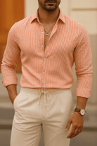 Streetwear summer long - sleeve shirt with stripes - Antonios