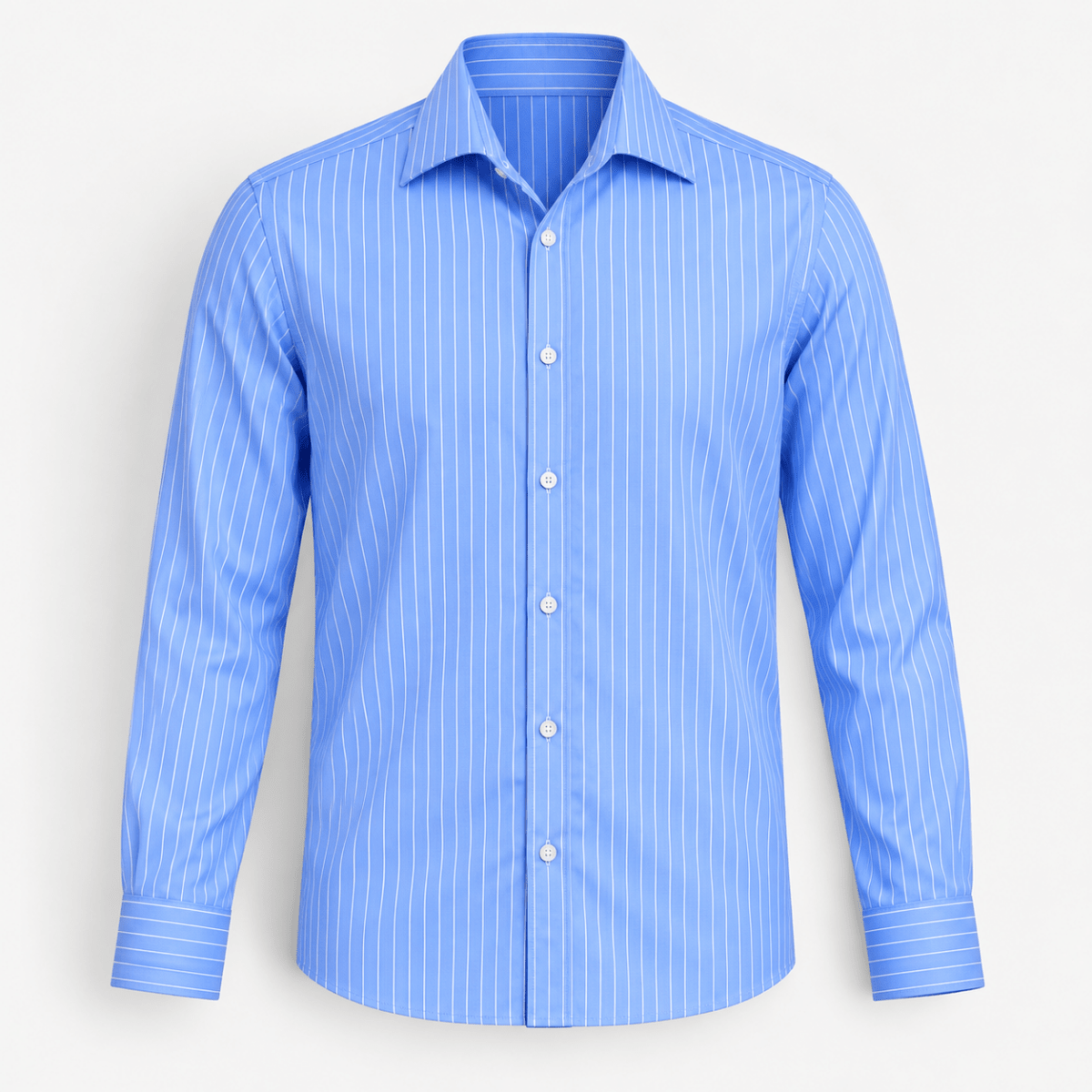 Stretch striped dress shirt - AntoniosClothing - Blue