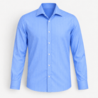 Stretch striped dress shirt - AntoniosClothing - Blue