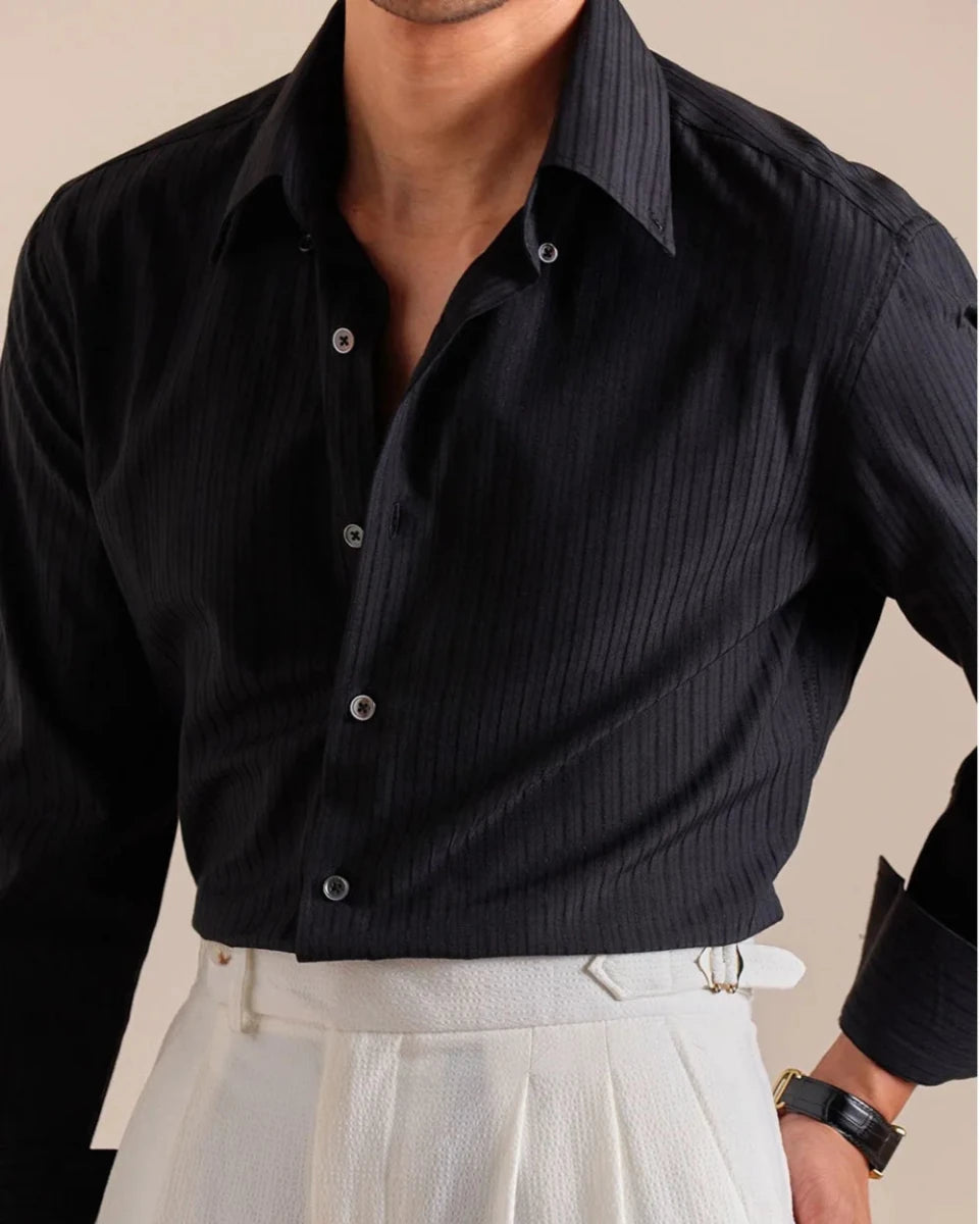 Striped cotton dress shirt - Antonios