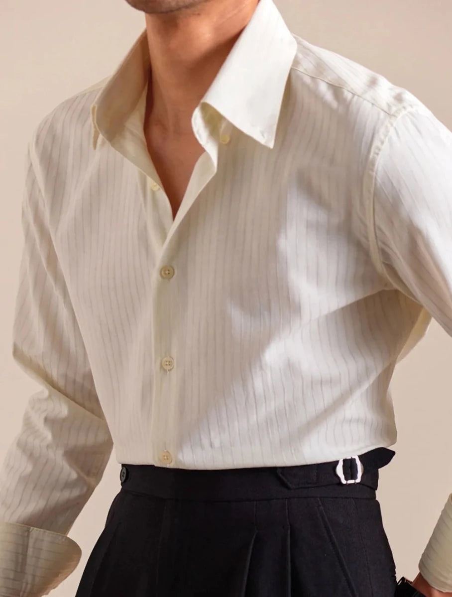 Striped cotton dress shirt - Antonios