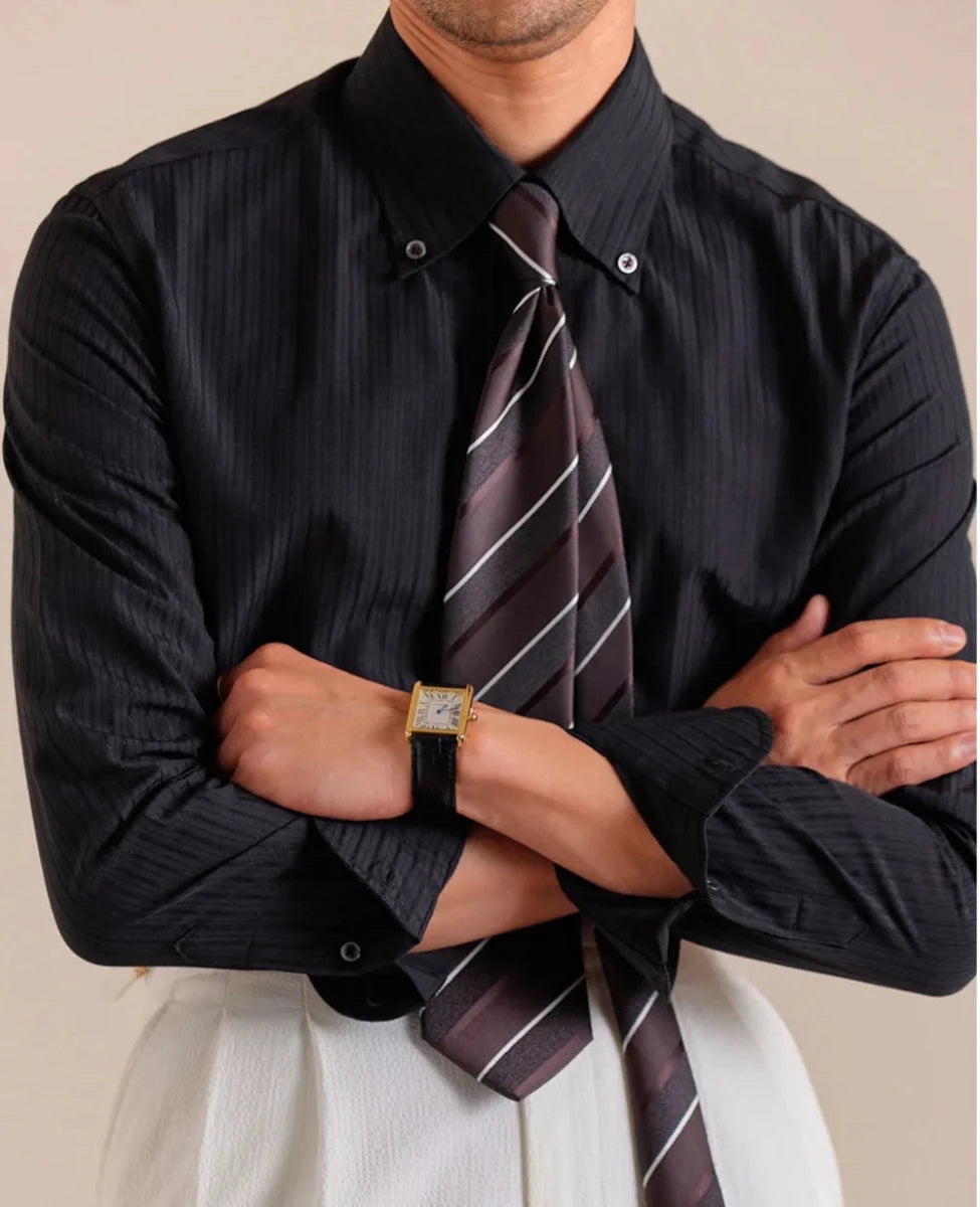 Striped cotton dress shirt - Antonios