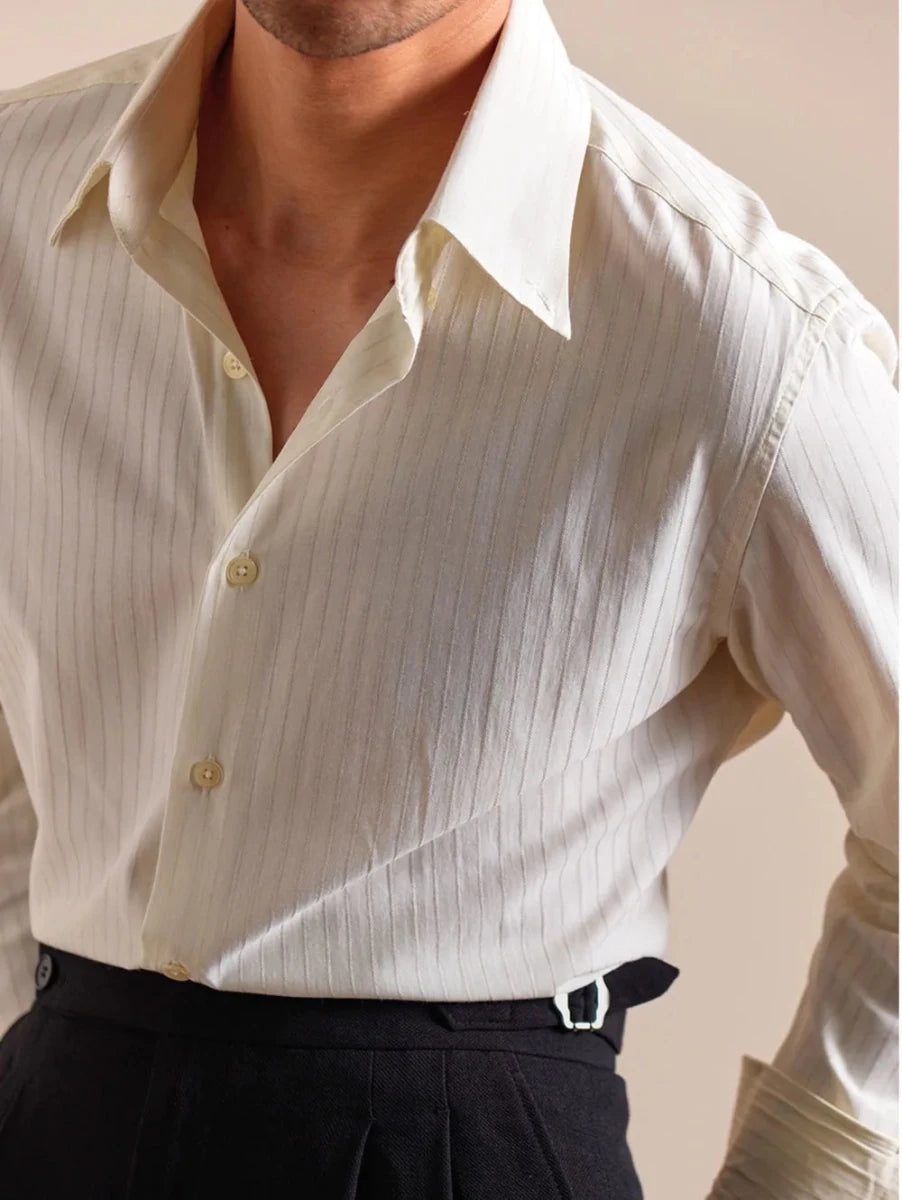 Striped cotton dress shirt - Antonios