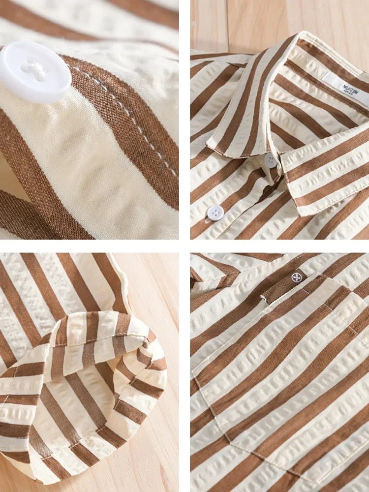 Striped printed shirt bold and fashionable fit - Antonios