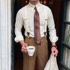 Striped spring gentleman english shirt - Antonios