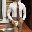 Striped spring gentleman english shirt - Antonios