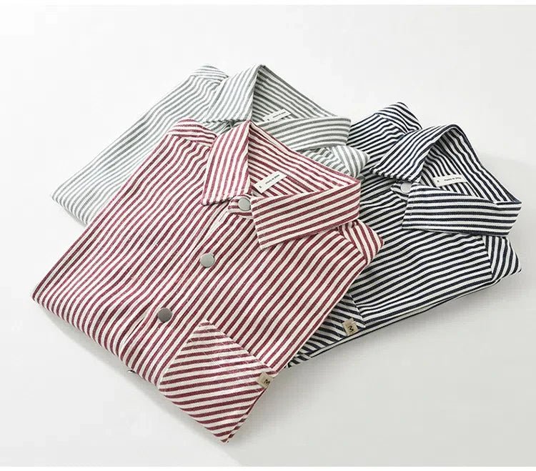 Stripes pattern cotton shirt comfortable - Antonios