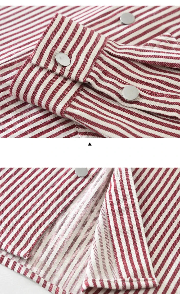 Stripes pattern cotton shirt comfortable - Antonios