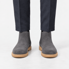 Suede finish leather chelsea boots - AntoniosClothing - Gray