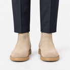 Suede finish leather chelsea boots - AntoniosClothing - Beige
