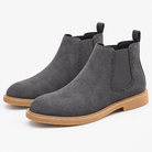 Suede finish leather chelsea boots in gray, product cover