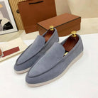 Suede genuine leather elegant loafers - Antonios