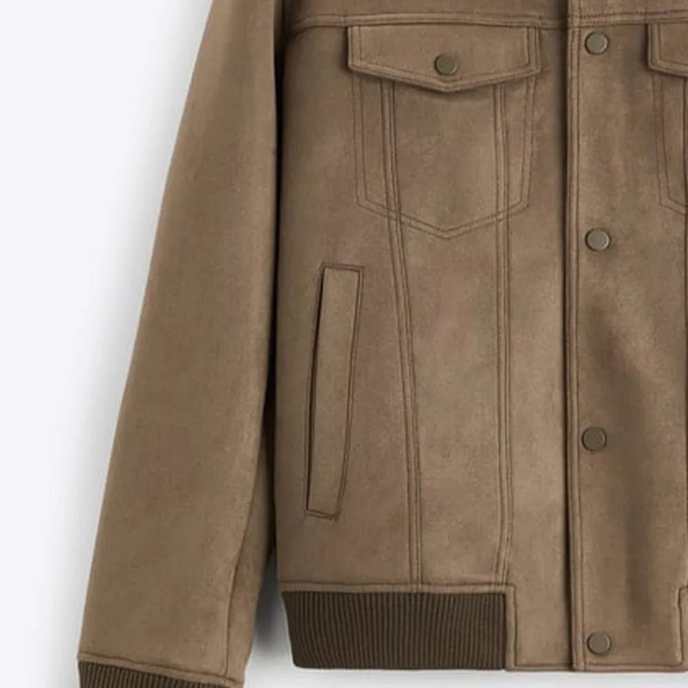 Suede Polo Jacket - Antonios