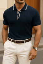 Summer knit regular polo t-shirt Antonios