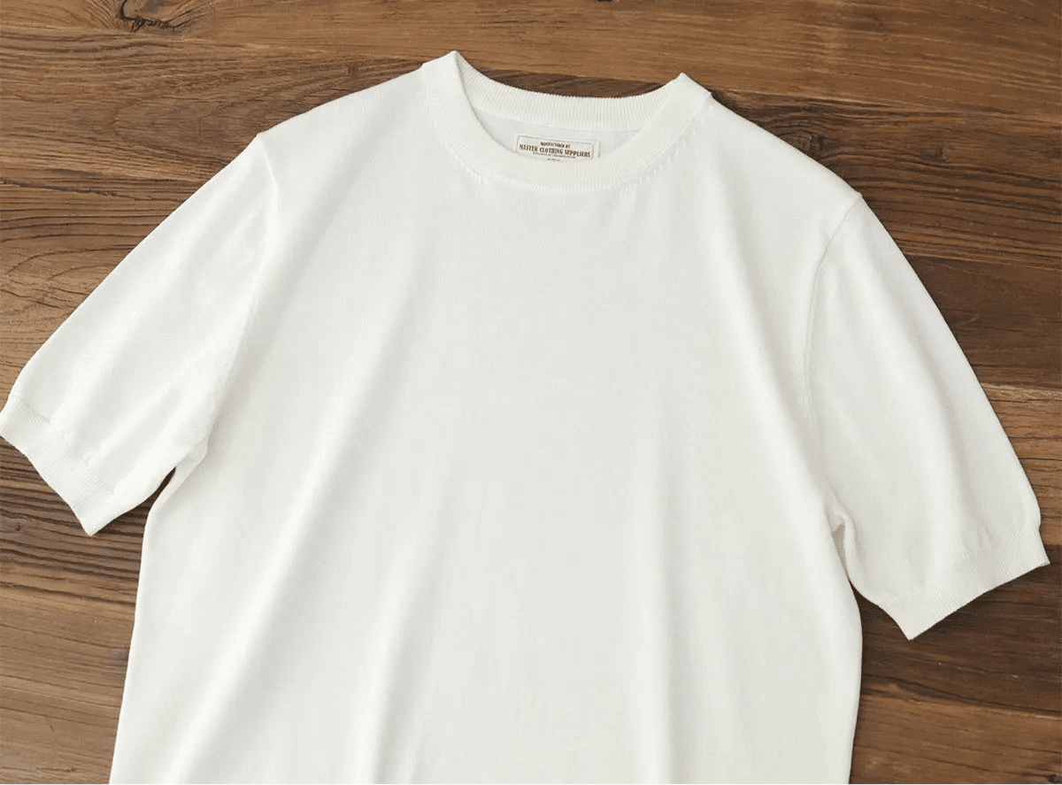 Summer knitted short - sleeved retro t-shirt - Antonios