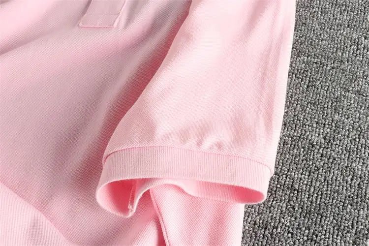 Summer lapel short - sleeved cotton t-shirt - Antonios