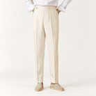 Summer straight fit elegant trousers - AntoniosClothing - White