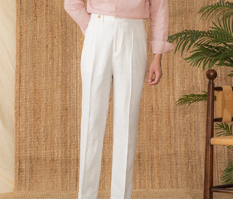 Summer straight fit lightweight trousers - Antonios