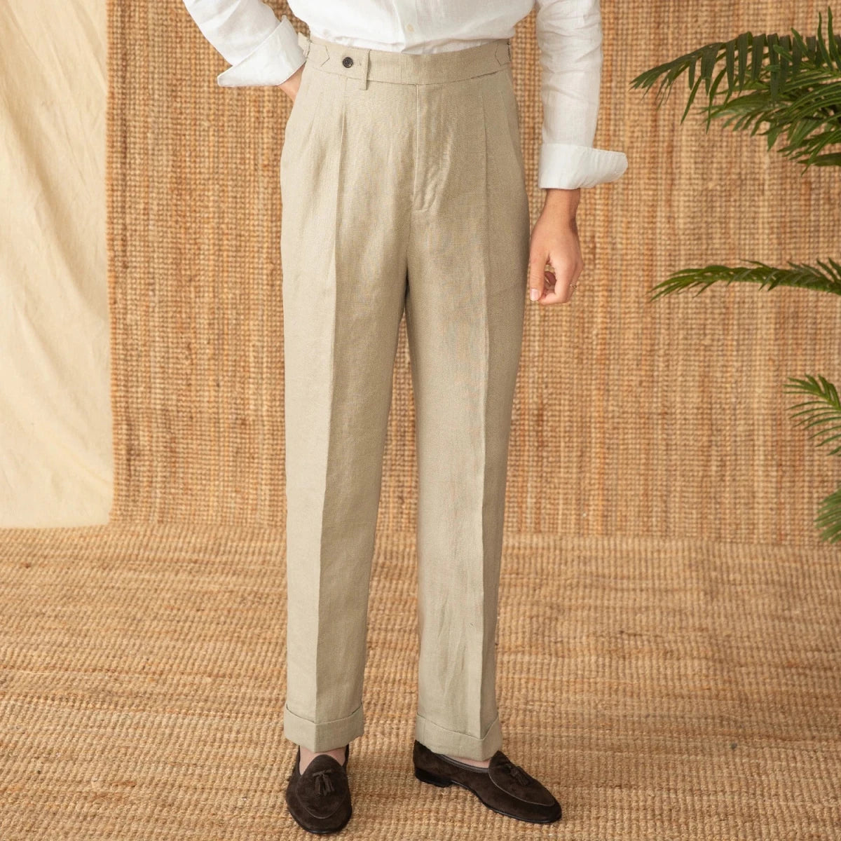 Summer straight fit lightweight trousers - Antonios