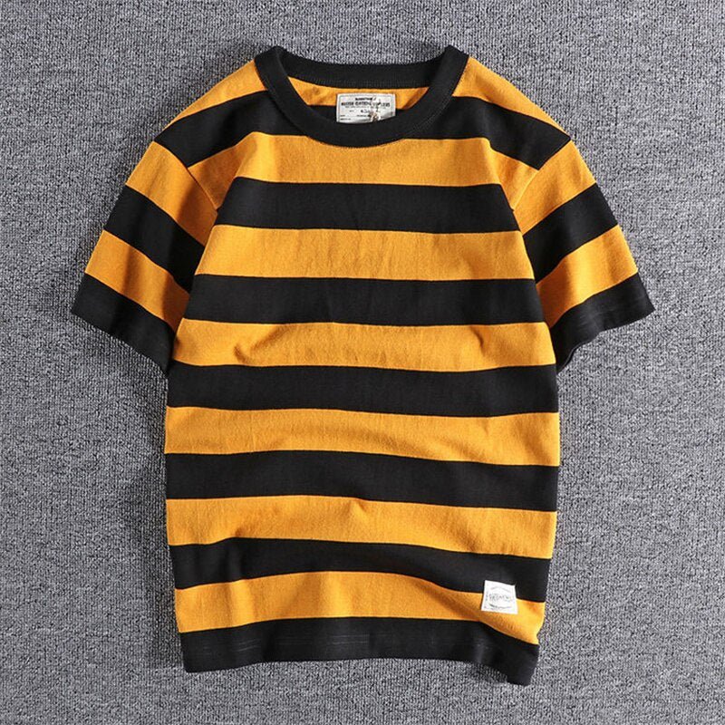 Summer Striped T-Shirt - Stylish & Comfortable for Men – Antonios