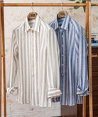 Summer thin linen strip casual shirt - Antonios