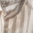Summer thin linen strip casual shirt - Antonios