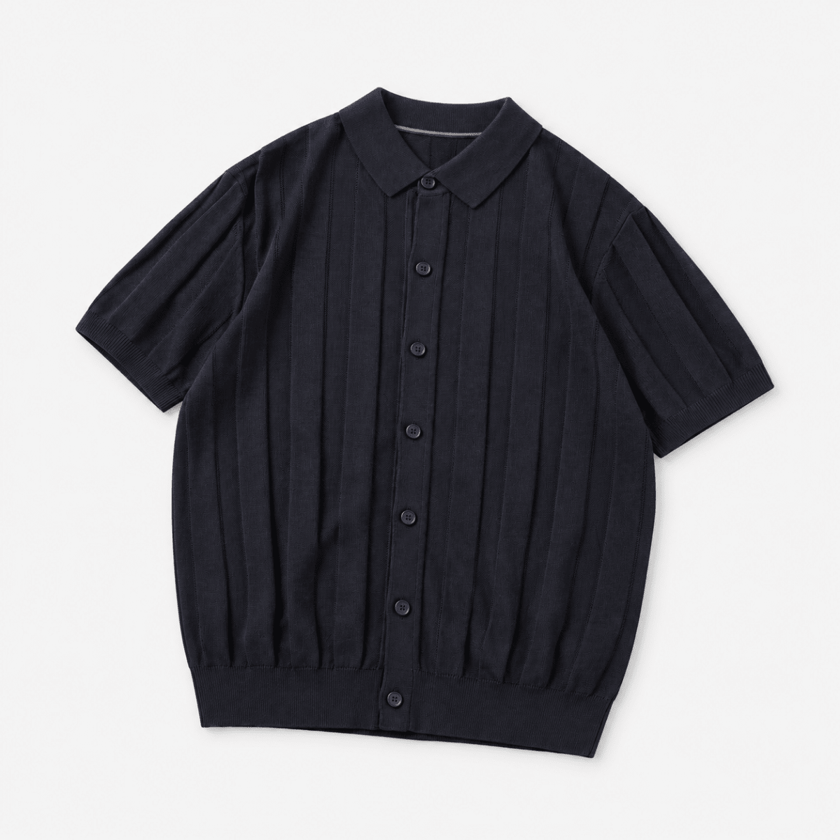 Summer vintage gentleman polo shirt - AntoniosClothing - Navy blue