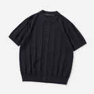 Summer vintage gentleman polo shirt - AntoniosClothing - Navy blue