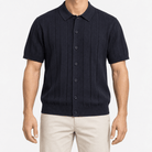 Summer vintage gentleman polo shirt - AntoniosClothing - Navy blue