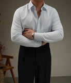 Tailored lapel shirt office and party ready - Antonios