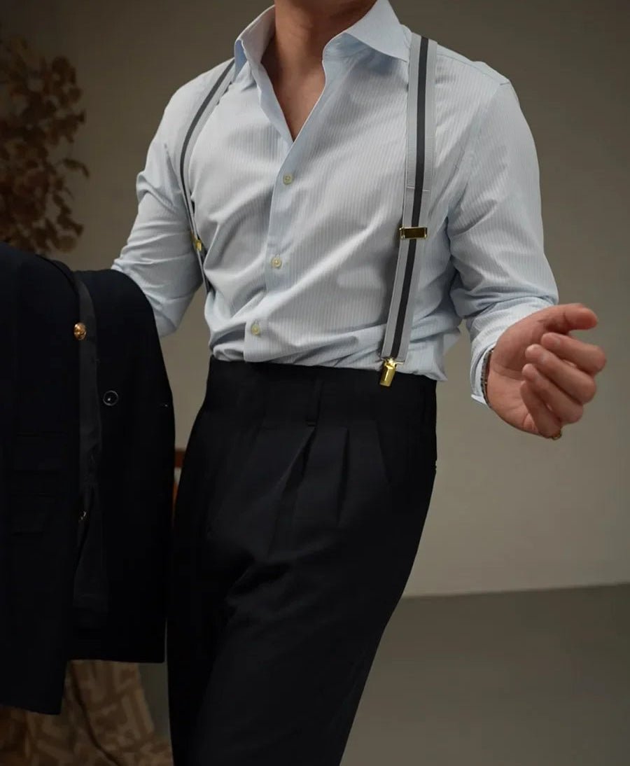 Tailored lapel shirt office and party ready - Antonios