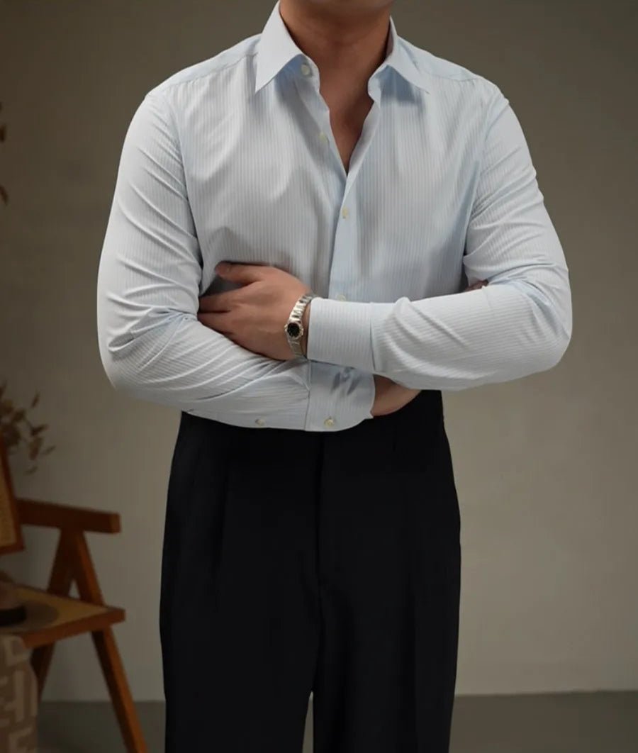 Tailored lapel shirt office and party ready - Antonios