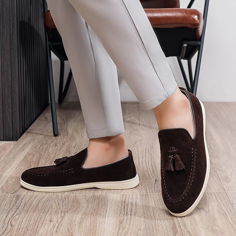 Tasseled suede driving moccasin - Antonios