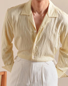 Textured cuban - collar shirt - Antonios