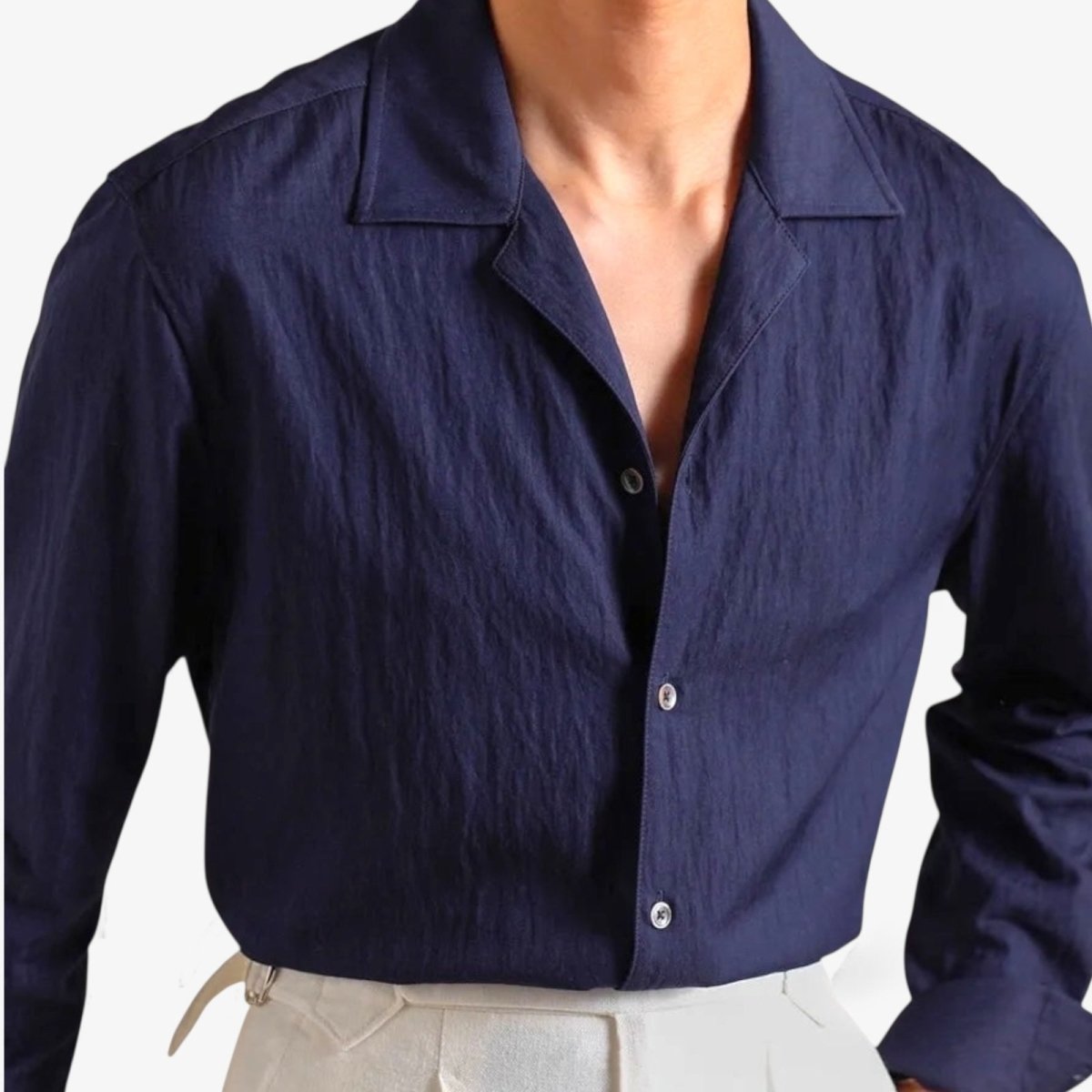 Textured cuban - collar shirt - Antonios