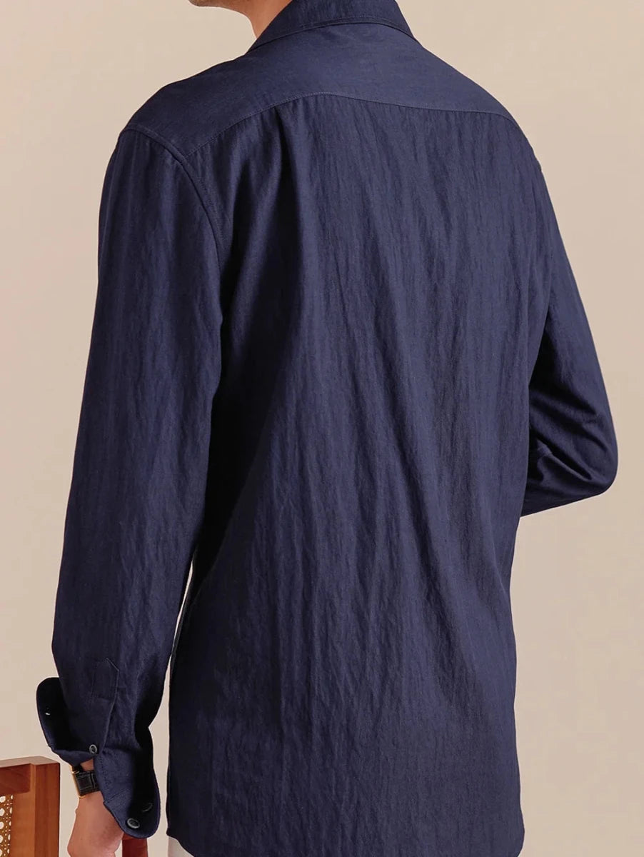 Textured cuban - collar shirt - Antonios