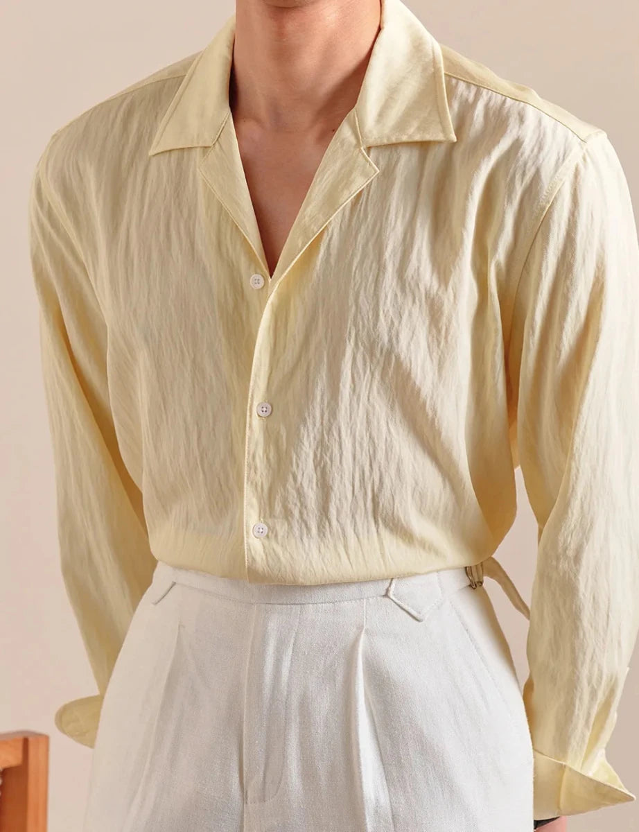 Textured cuban - collar shirt - Antonios