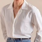 Textured cuban - collar shirt - Antonios