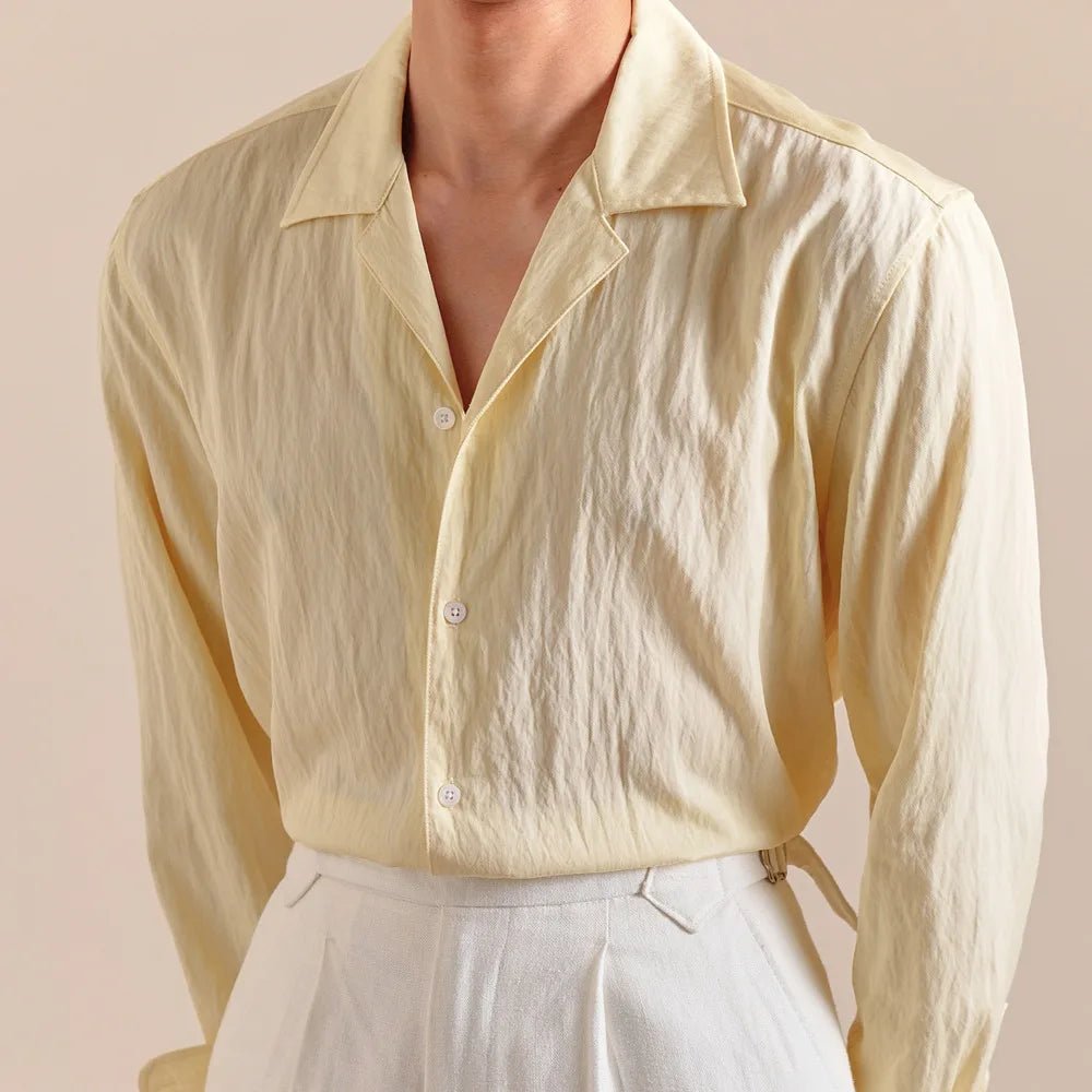 Textured cuban - collar shirt - Antonios