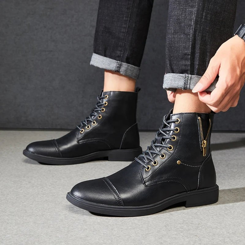 Thick - sole moto high - top boot - Antonios