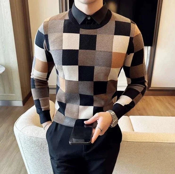 Tone two color sweater - Antonios