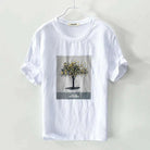 Tree print slim fit summer t-shirt - Antonios