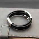 Triple layer leather bracelet - Antonios