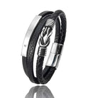 Triple layer leather bracelet - Antonios