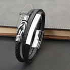 Triple layer leather bracelet - Antonios