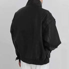 Turn - down PU leather vintage jacket - Antonios