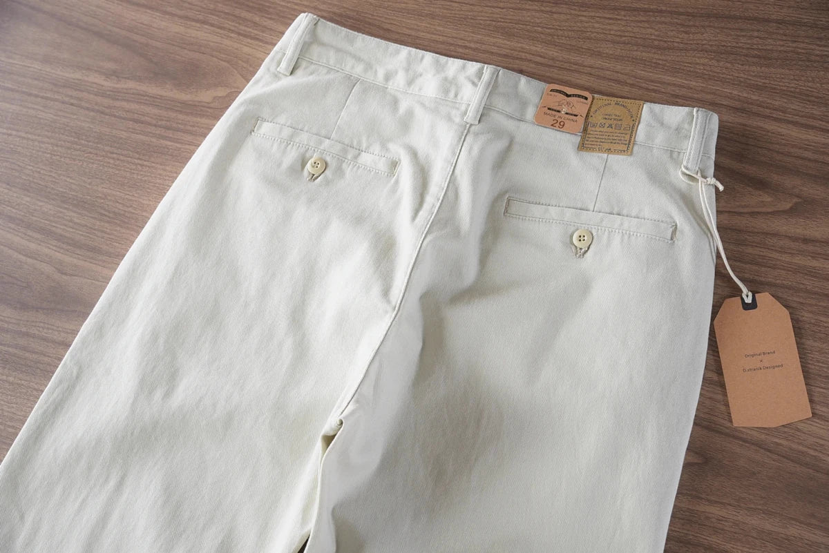 Twill casual simple pants - Antonios