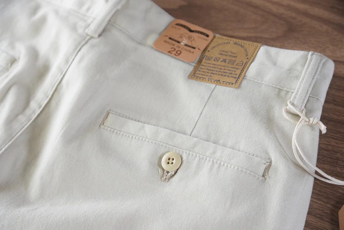 Twill casual simple pants - Antonios