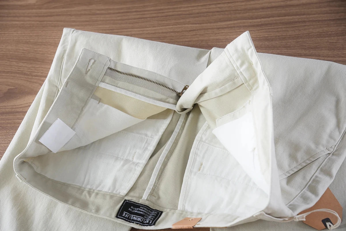 Twill casual simple pants - Antonios