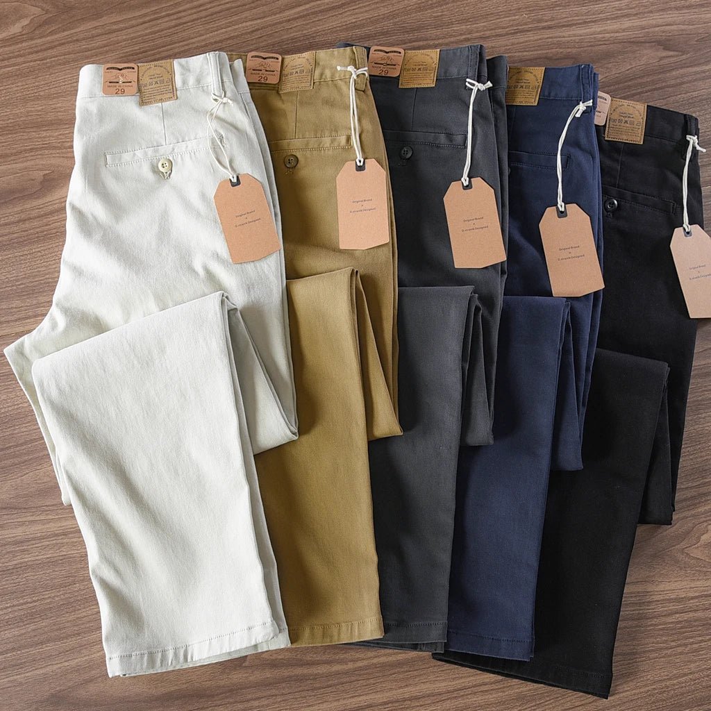 Twill casual simple pants - Antonios